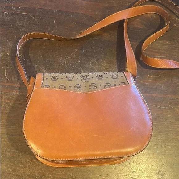 Venice Simpson Orient express Brown Leather and Canvas Shoulder Bag - Picture 5 of 8